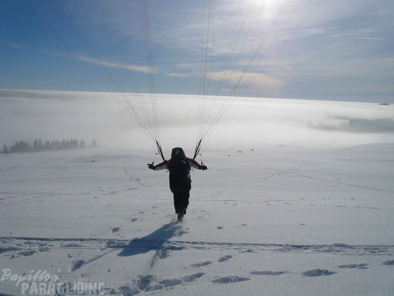 2010 Winter Inversion Wasserkuppe Gleitschirm 020